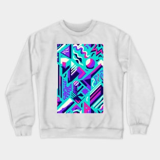 Abstract Colorful 90s Pattern Crewneck Sweatshirt